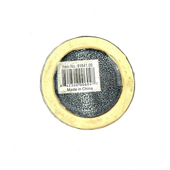 Glazed Batik Style Vessel Blue - Picture 3 of 7